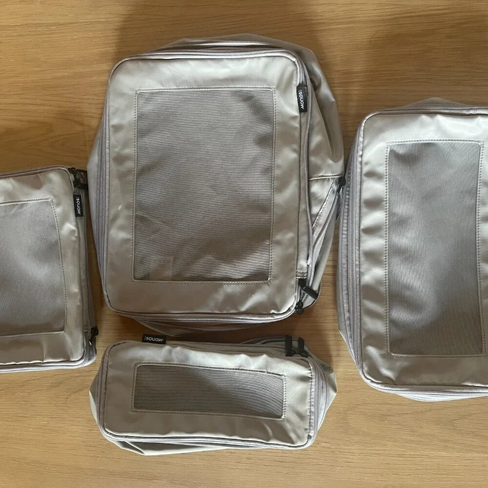 Monos Taupe Packing Cube Set - Travel Organizers
